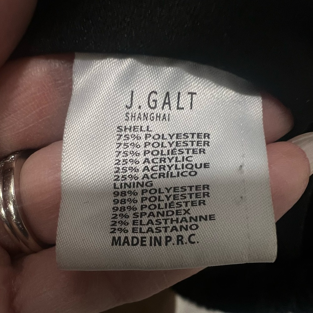 J. Galt Faux Fur Black Collared Coat - Picture 4 of 6